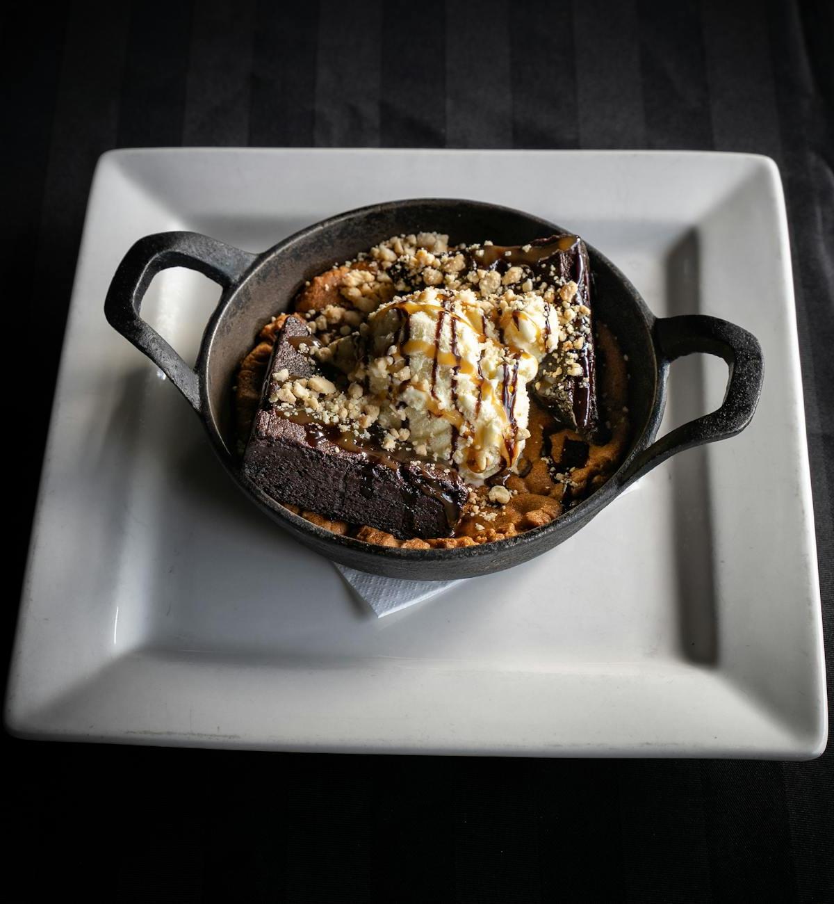 Skillet Cookie with Ice Cream & Toppings
