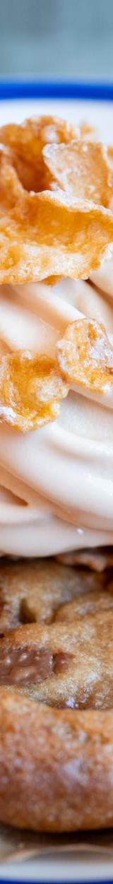 Skillet Cookie with Soft Serve & Corn Flakes