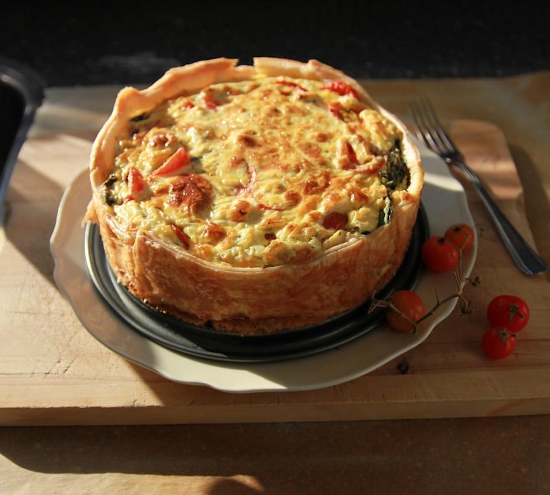 Skillet Vegetable Frittata with Cherry Tomatoes