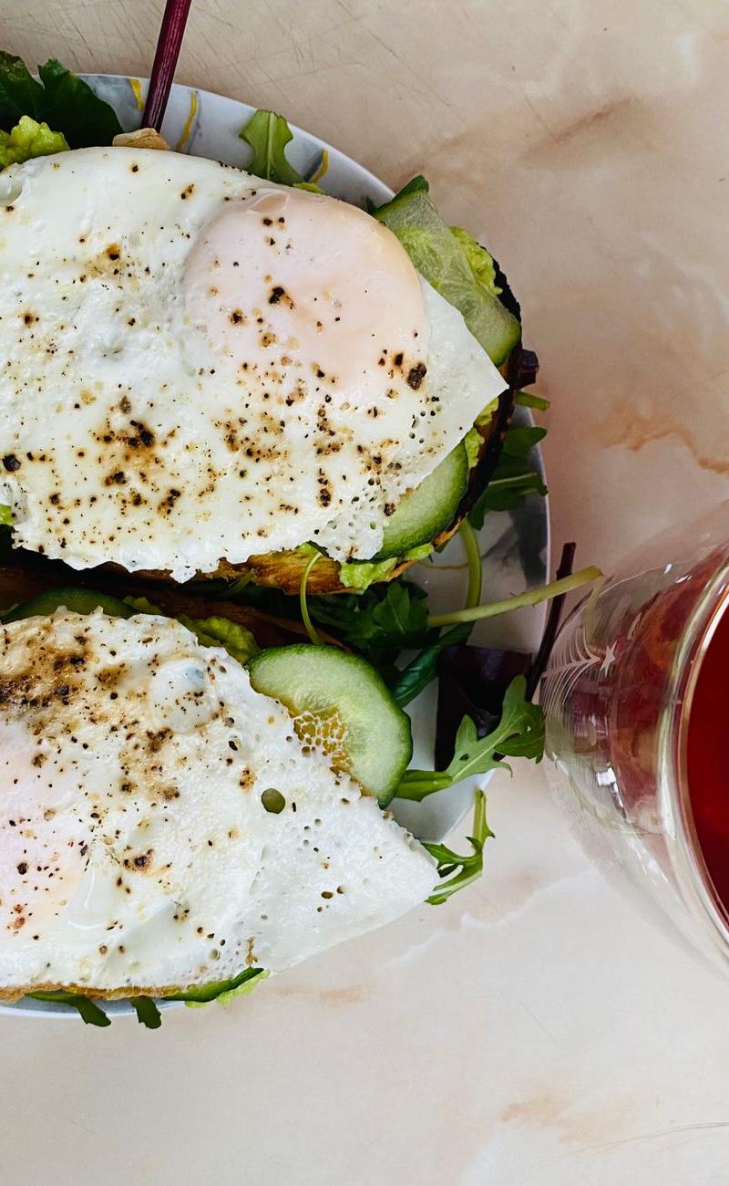 Smashed Avocado & Egg Toast Plate
