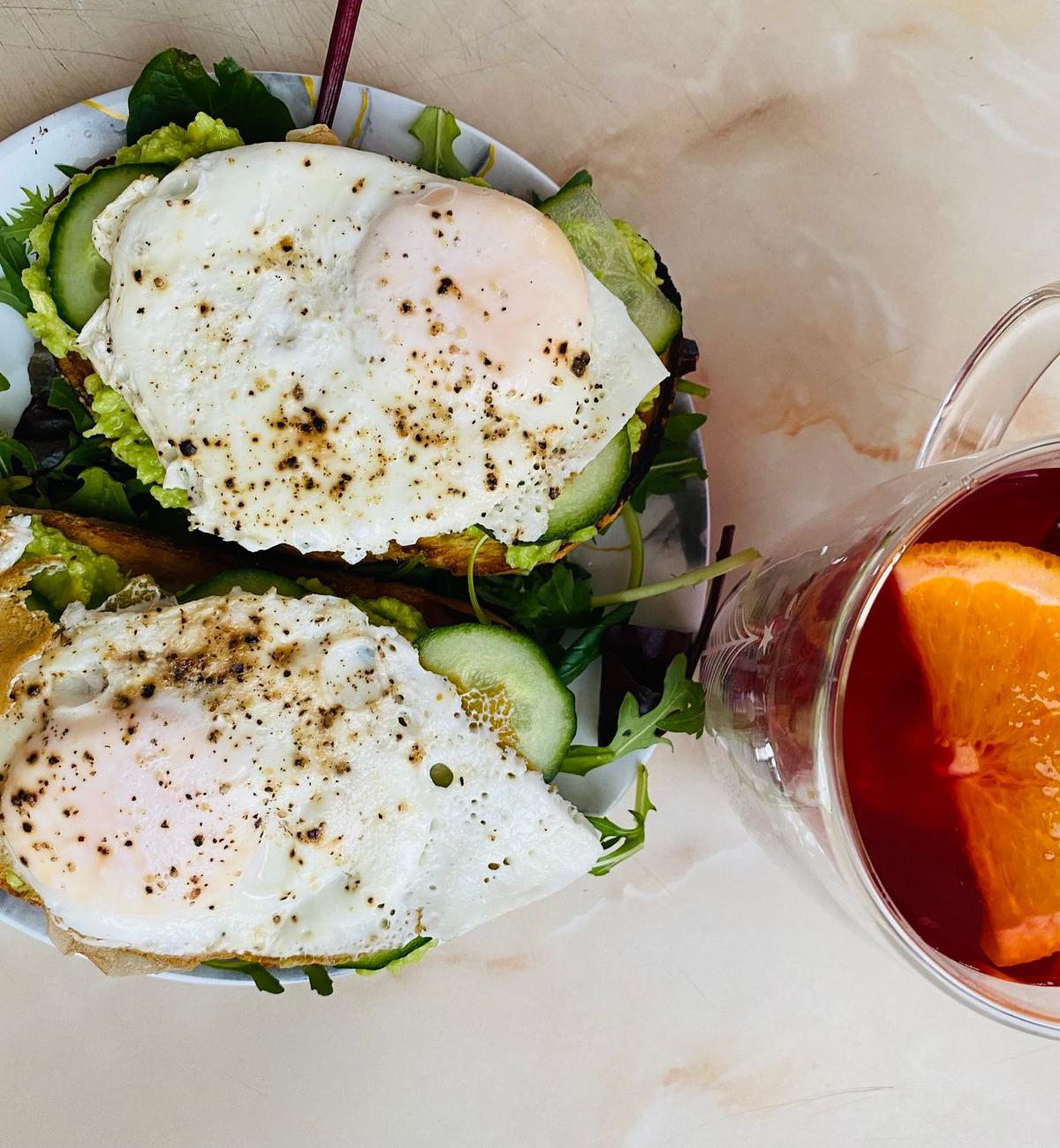 Smashed Avocado & Egg Toast Plate