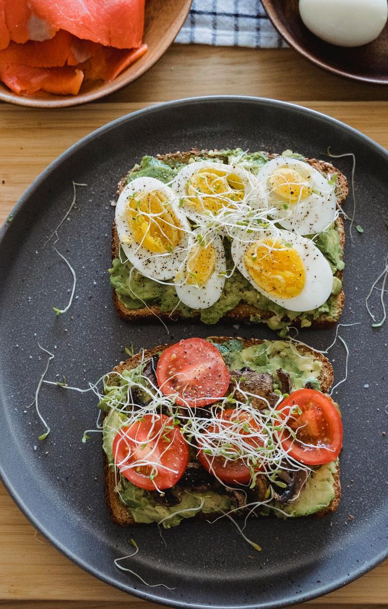 Smashed Avocado Toast with Eggs & Salmon