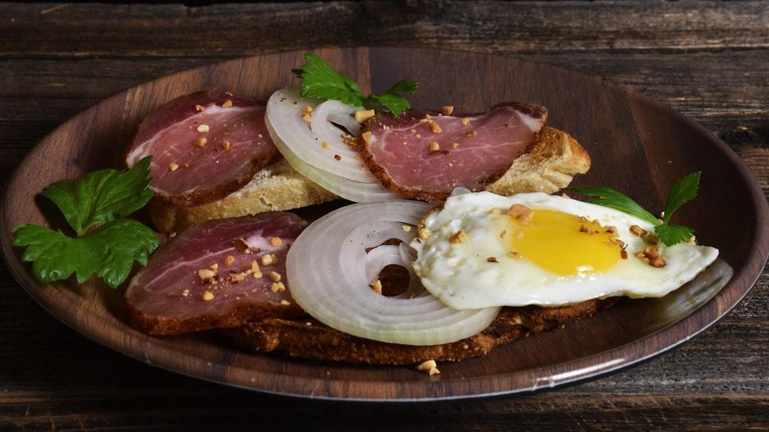 Smoked Duck & Egg Toast with Cajun Onions