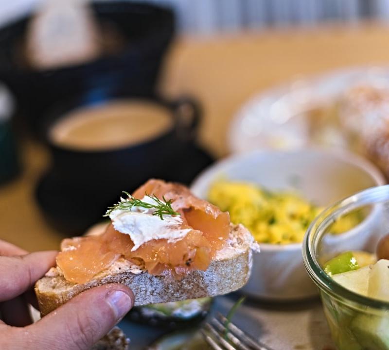 Smoked Salmon Bagel Breakfast Plate