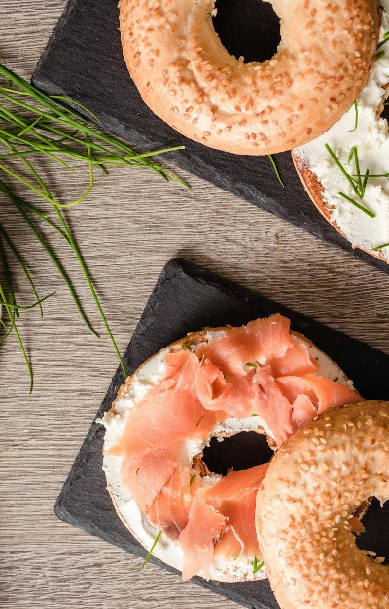 Smoked Salmon Bagel with Soft-Boiled Egg