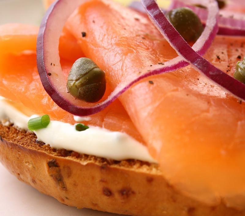Smoked Salmon Cream Cheese Bagel