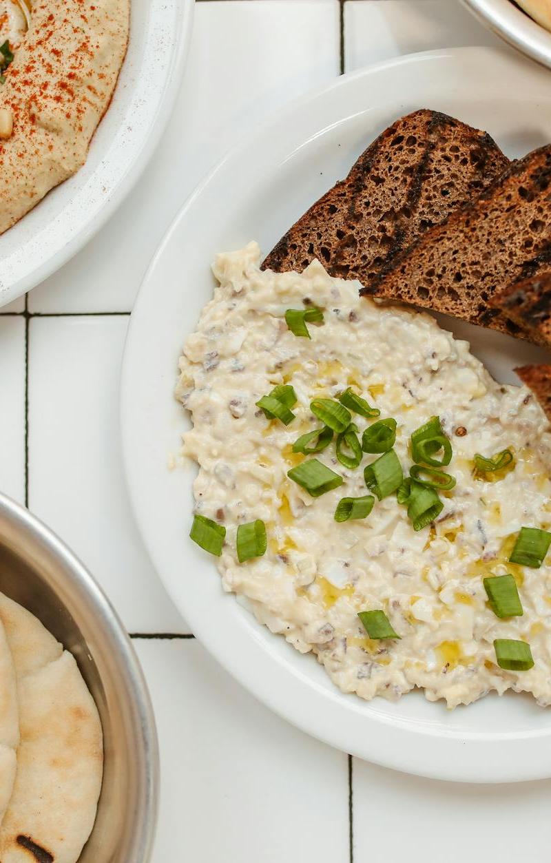 Smoky Moutabal with Tahini & Pomegranate