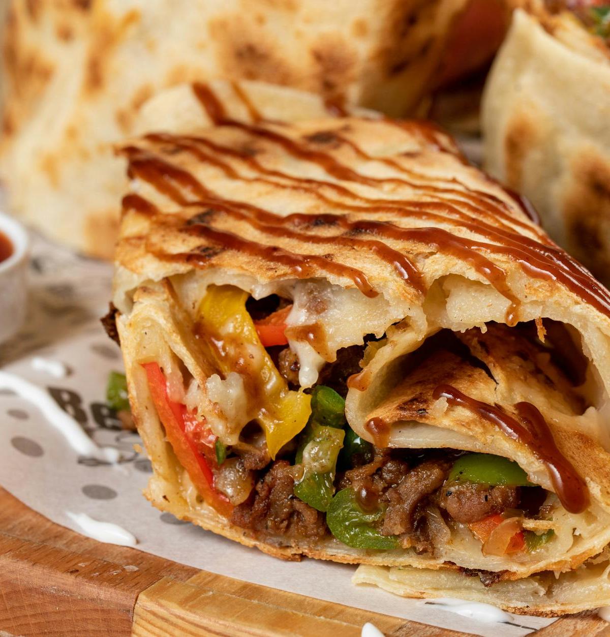 Smothered Tex-Mex Beef Burritos