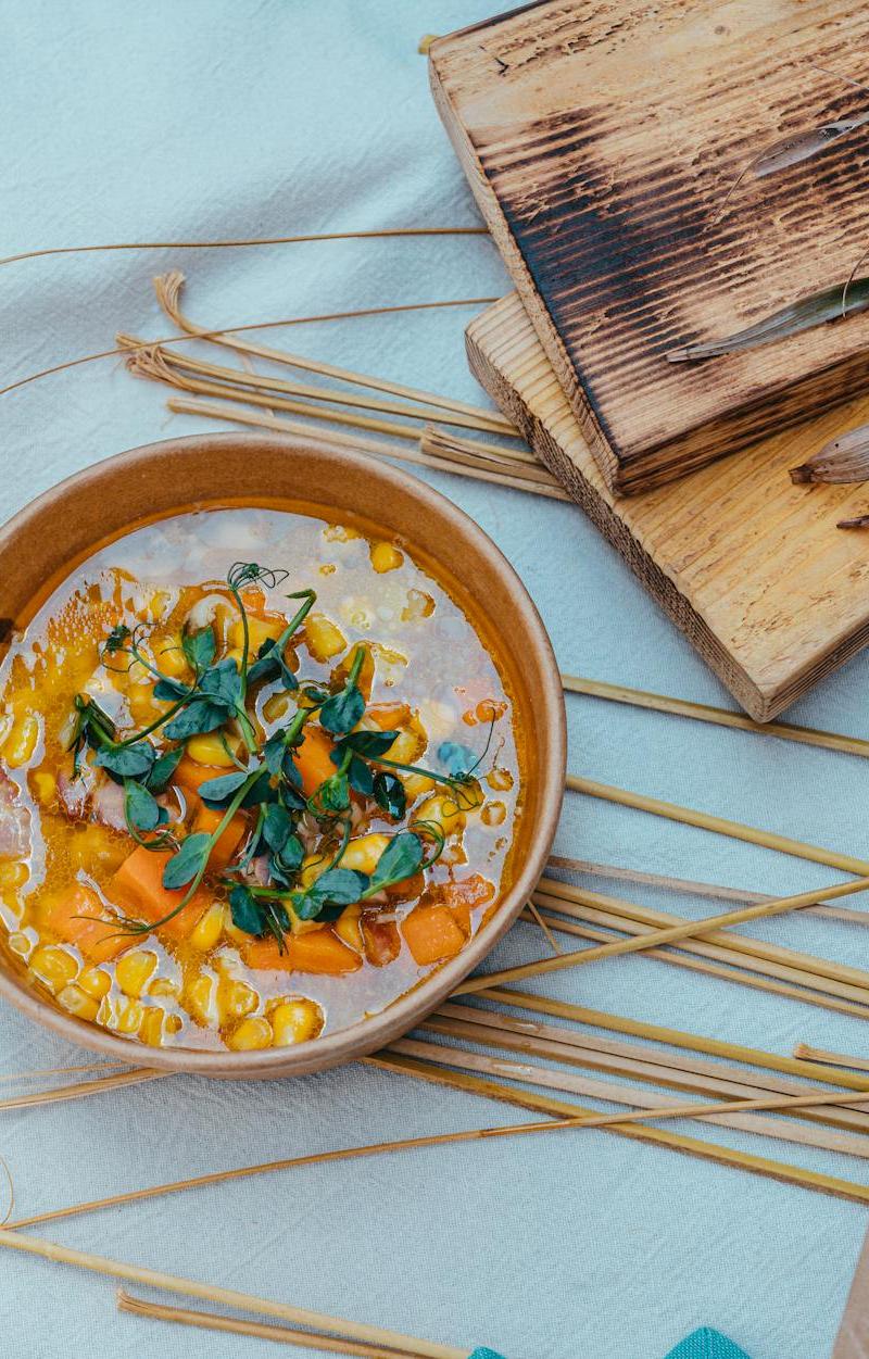 Sopa de Guías (Squash Vine Soup)