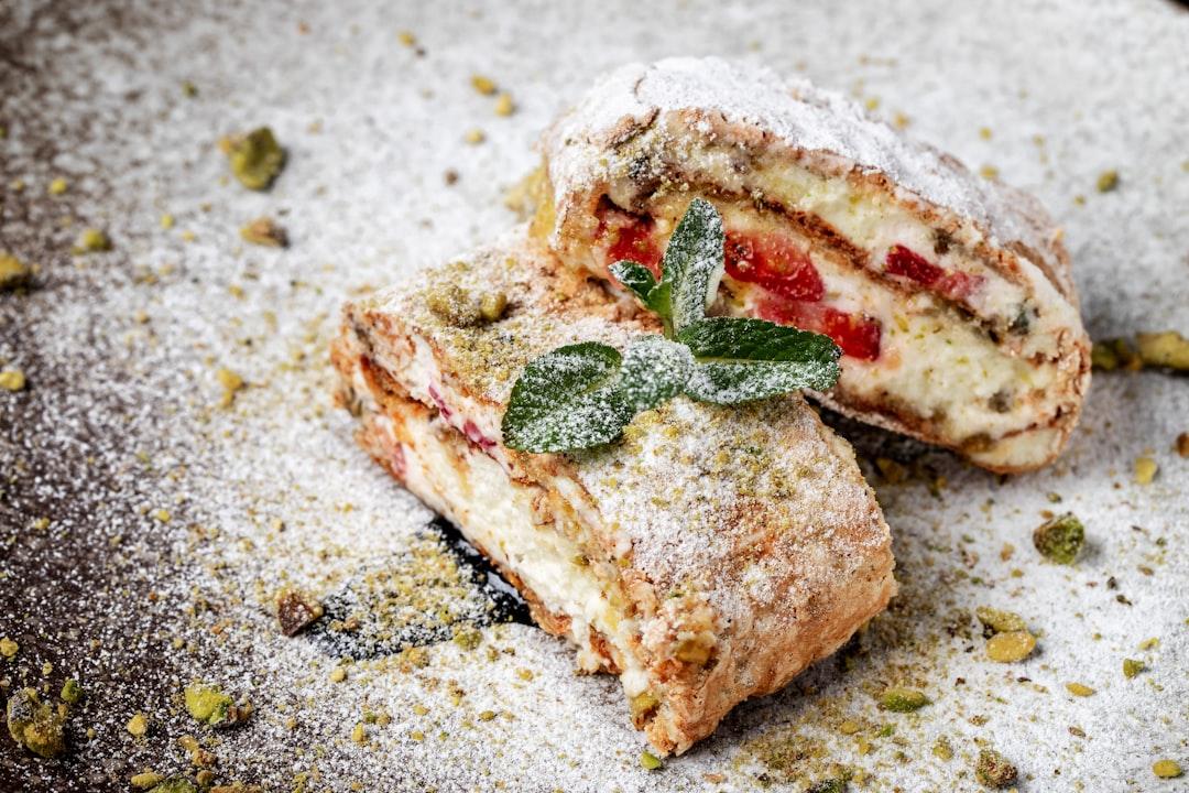 Sour Cherry Strudel with Pistachios