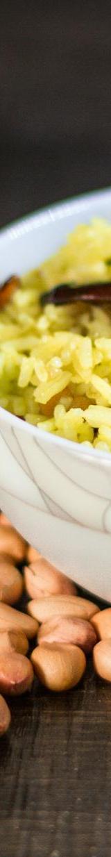 South Indian Lemon Rice with Peanuts & Chilies