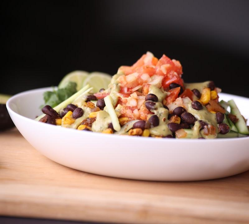 Southwest Black Bean Salad with Lime & Avocado