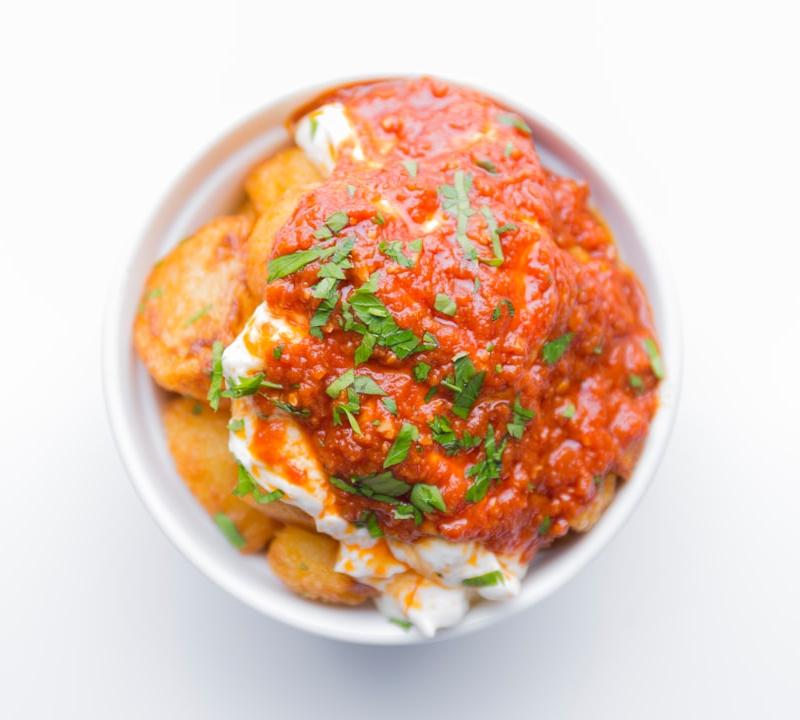 Greek Soutzoukakia with Crispy Potatoes & Yogurt