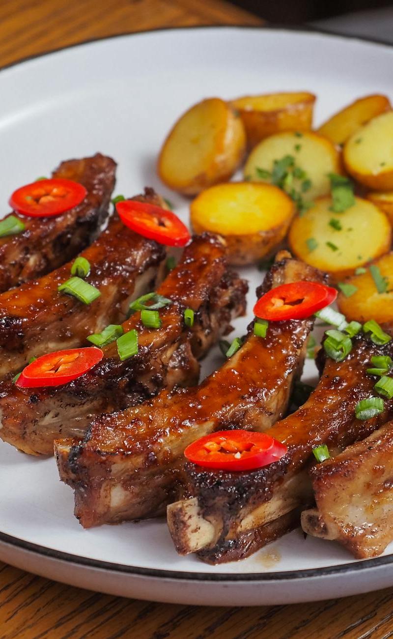 25-Min Soy-Glazed Pork Ribs & Potatoes