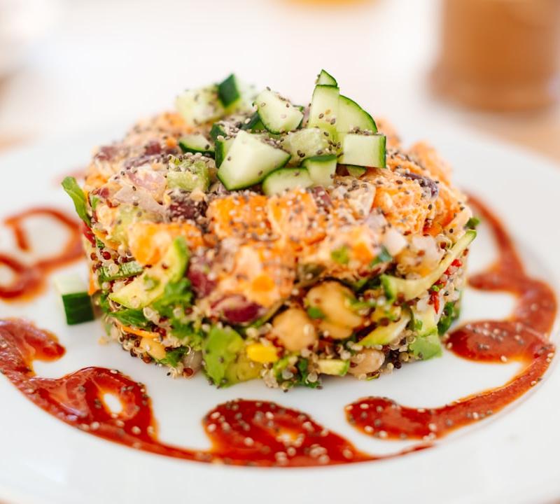 Soy-Sesame Ahi Poke Stack