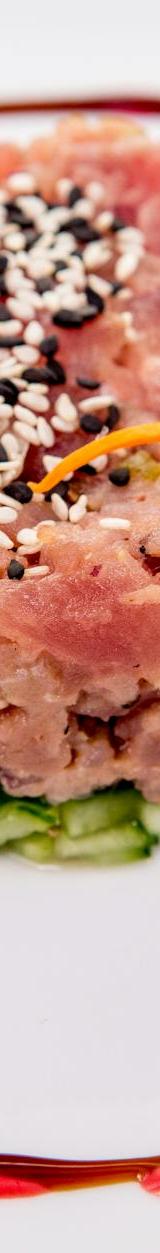 Soy-Sesame Ahi Tuna Poke Stack
