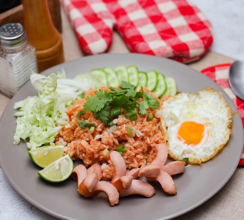 Spam Fried Rice with Egg