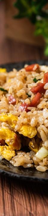 Spam Fried Rice with Egg and Scallion