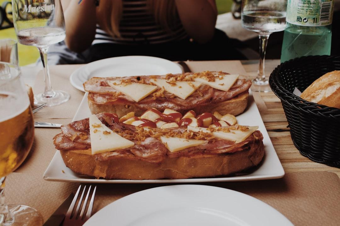 Spanish Ham & Cheese Toasts with Patatas Bravas