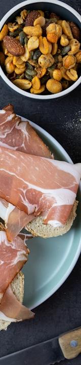 Spanish Jamón & Almond Montaditos