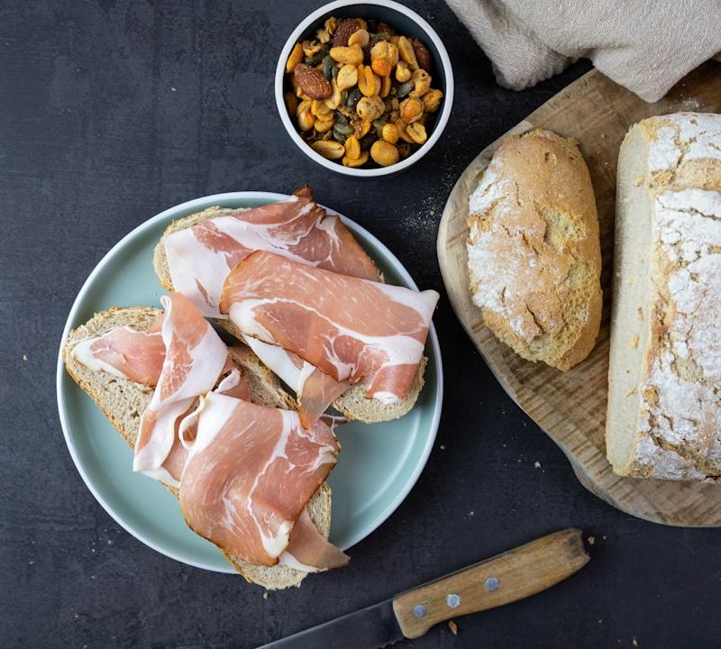 Spanish Jamón & Almond Montaditos