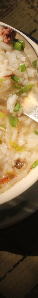 Speedy Congee with Crispy Fritter & Meat