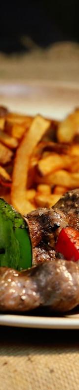 Spiced Beef Kebab with Crispy Fries & Tahini