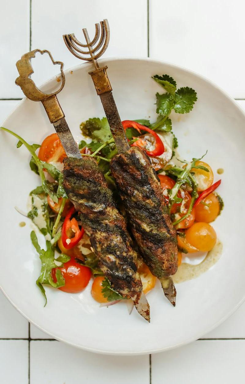 Spiced Beef Kofta with Charred Tomato Salad