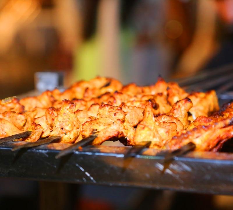 Spiced Charred Chicken Skewers