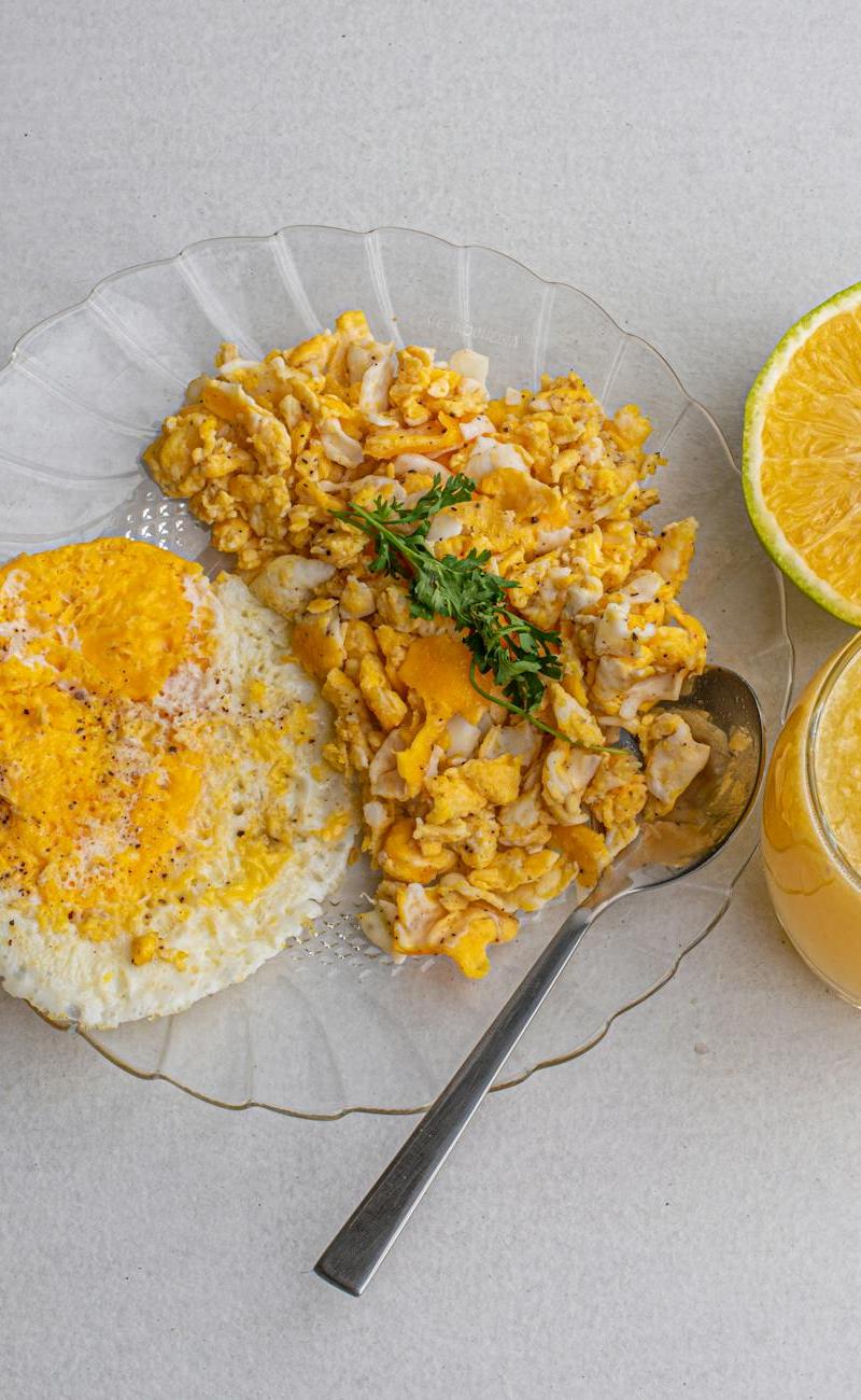 Spiced Egg Bhurji & Fried Egg Plate