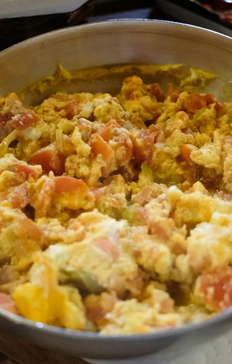 Spiced Egg Bhurji with Buttered Pav