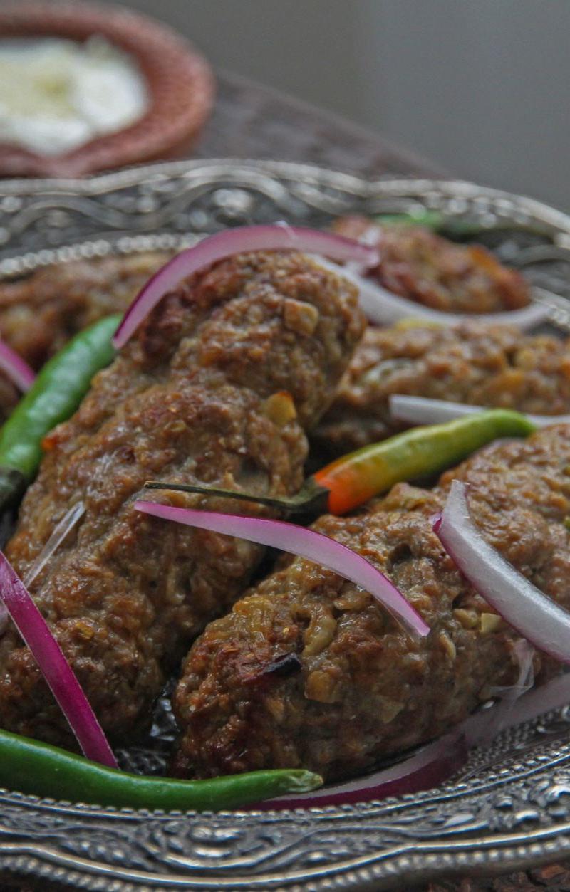 Spiced Lamb Kabab with Yogurt & Onions
