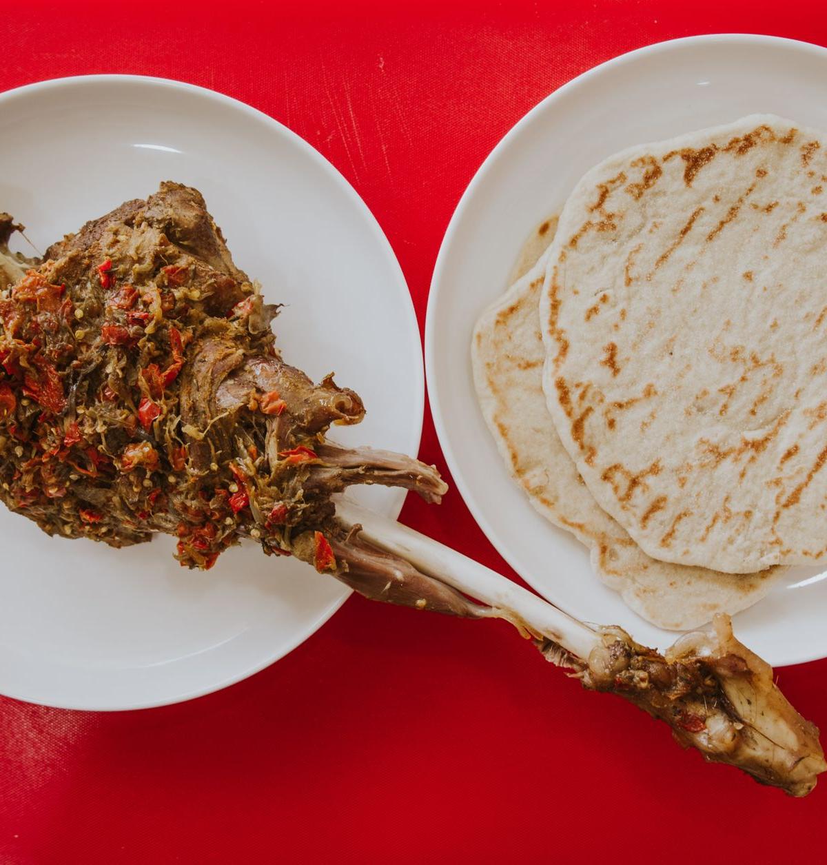 Spiced Lamb Suya with Warm Flatbread