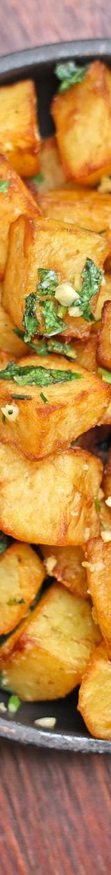 Spicy Batata Harra with Pita & Pomegranate