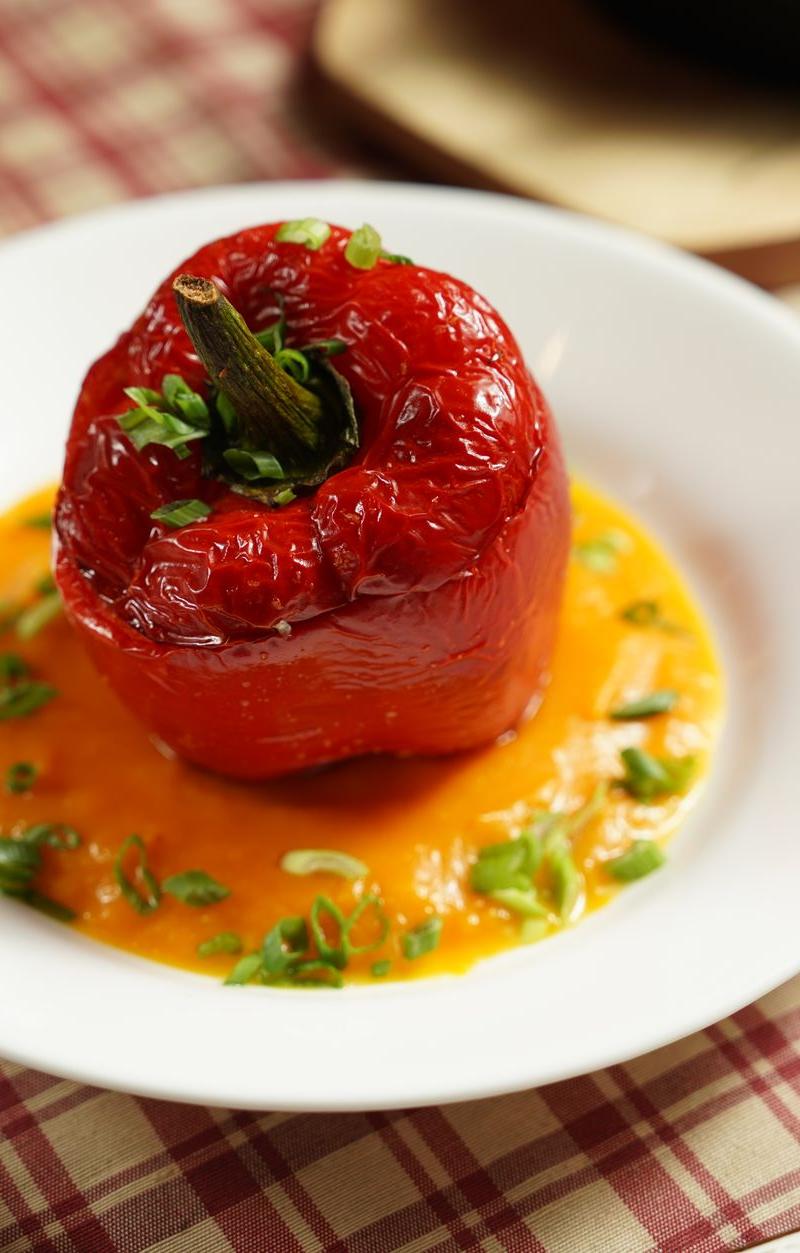 Spicy Beef-Stuffed Peppers