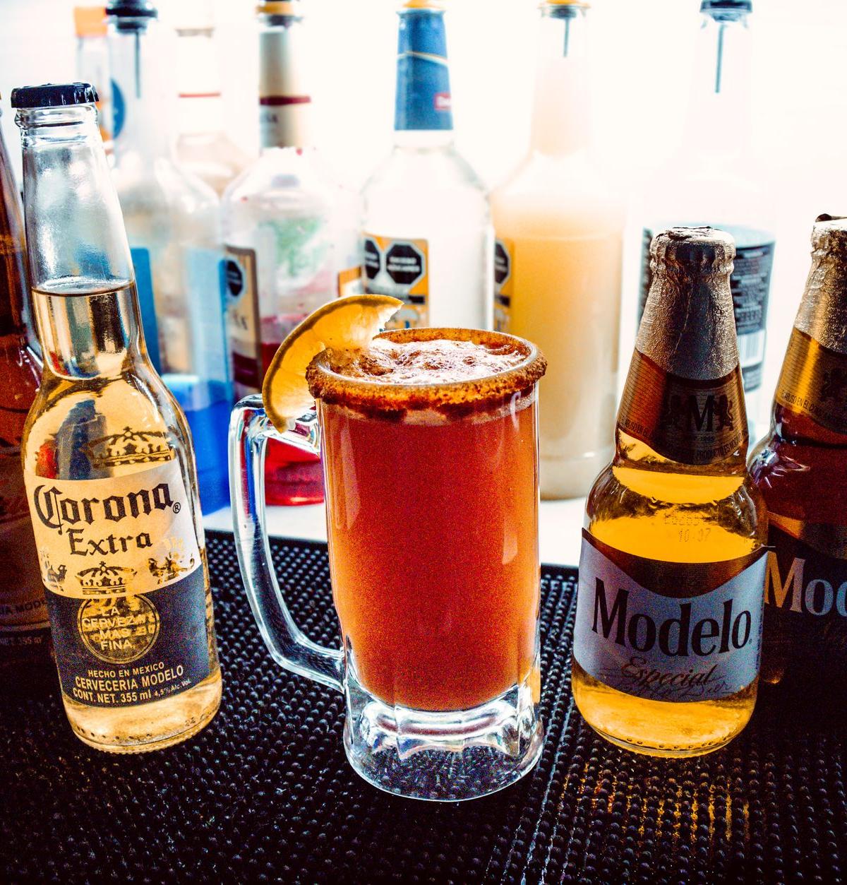 Spicy Beer Cocktail with Chili Rim