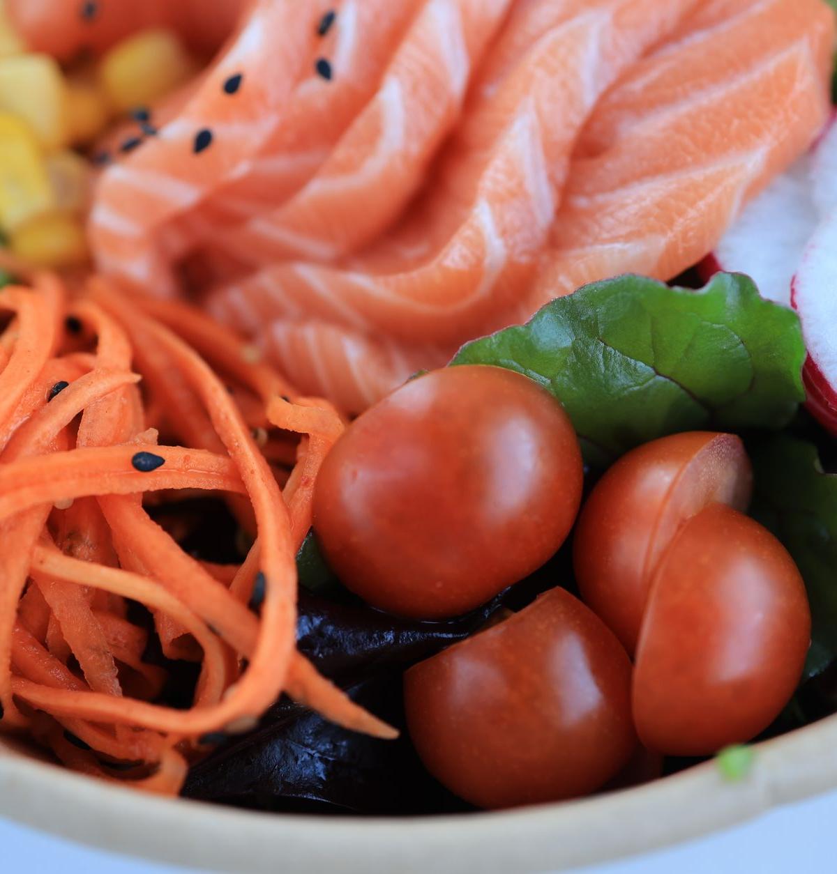 Spicy Ginger Salmon Poke Bowl
