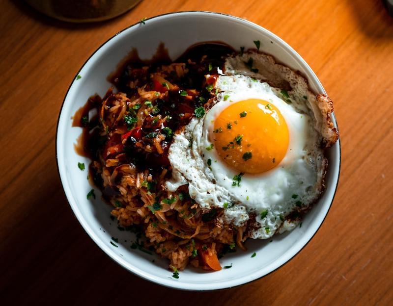Spicy Gochujang Egg Rice Bowl