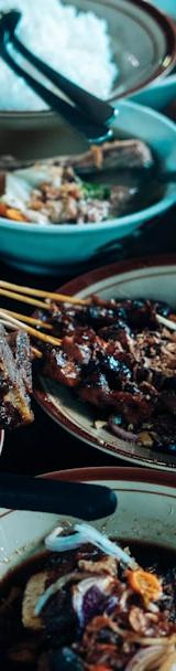 Spicy Lombok Chicken Satay with Rice & Greens