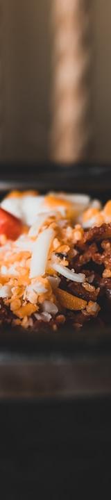 Spicy Pork Rice Bowl with Crispy Cheese