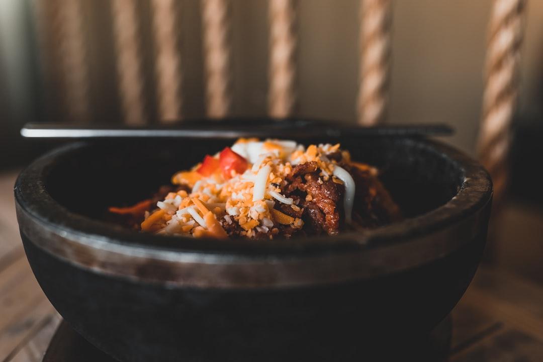 Spicy Pork Rice Bowl with Crispy Cheese