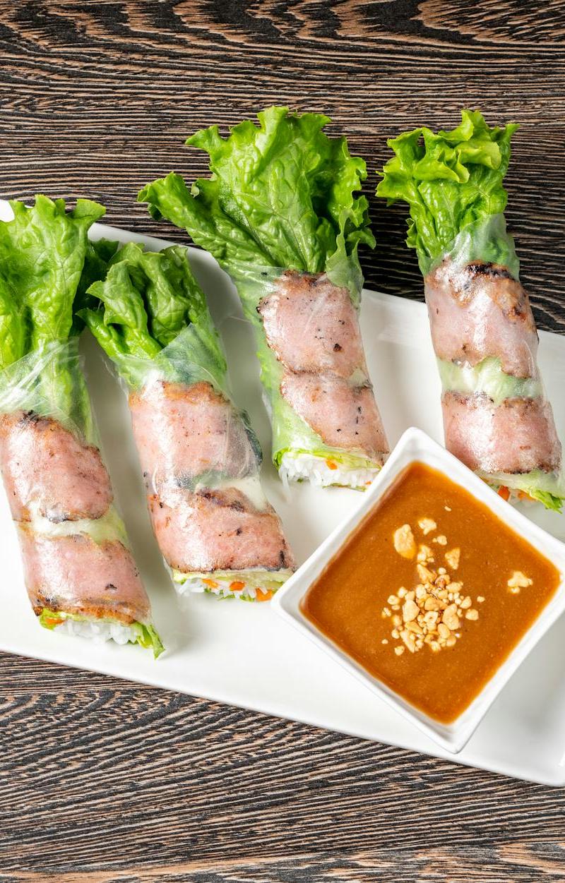 Spicy Thai Peanut Sauce & Spring Rolls