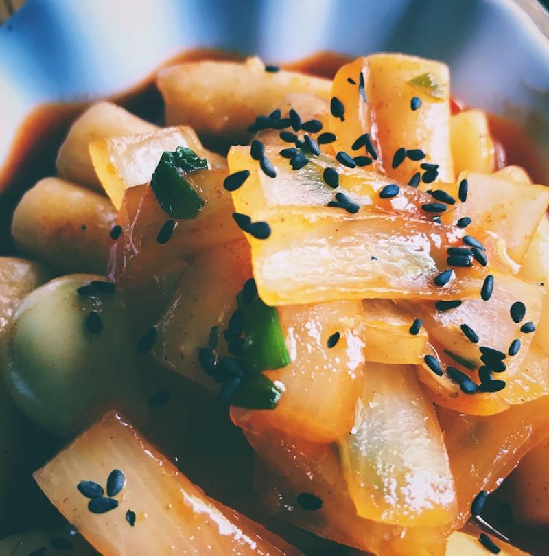 Spicy Tteokbokki with Quail Eggs