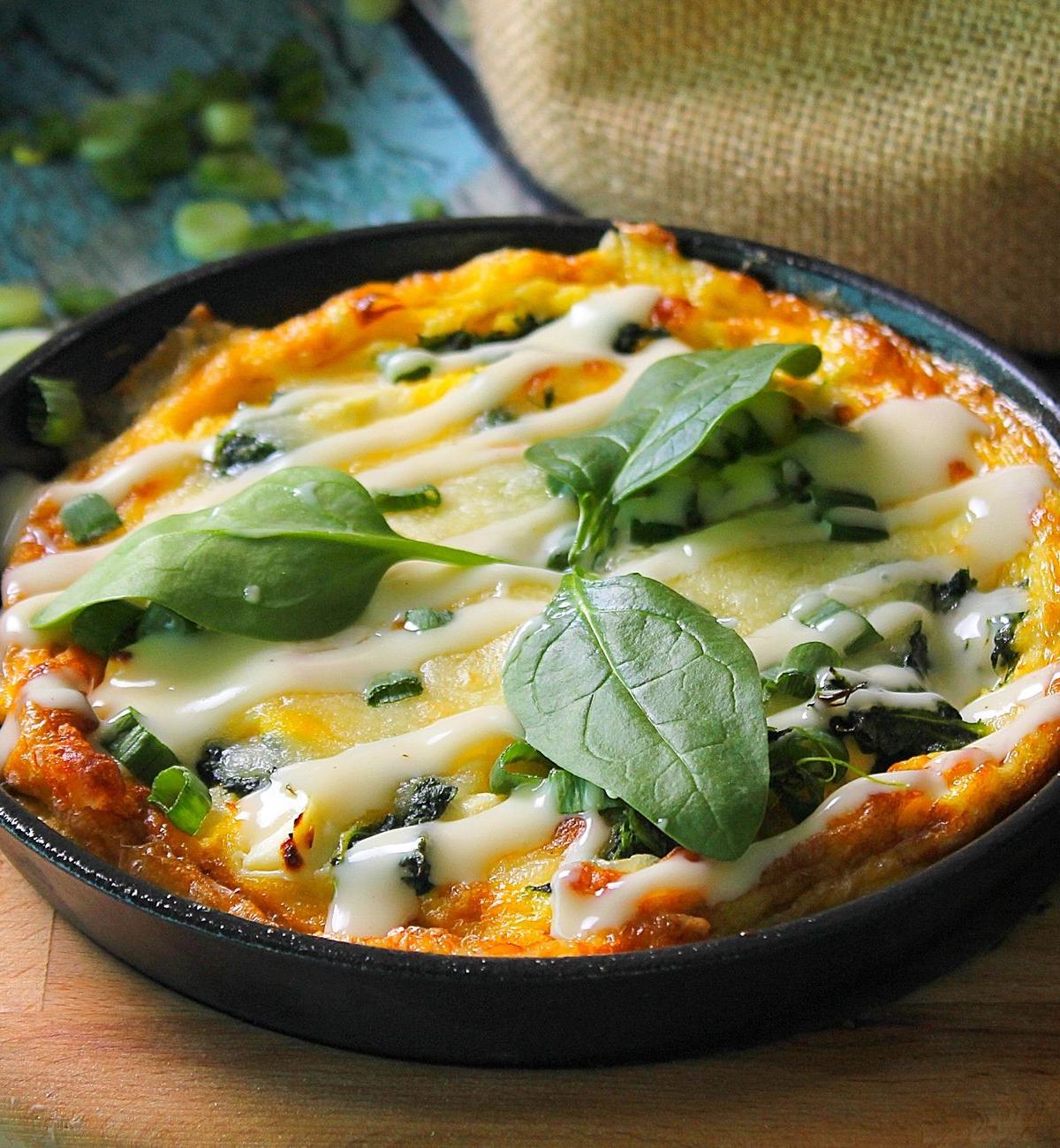 Spinach, Mushroom & Cheese Frittata