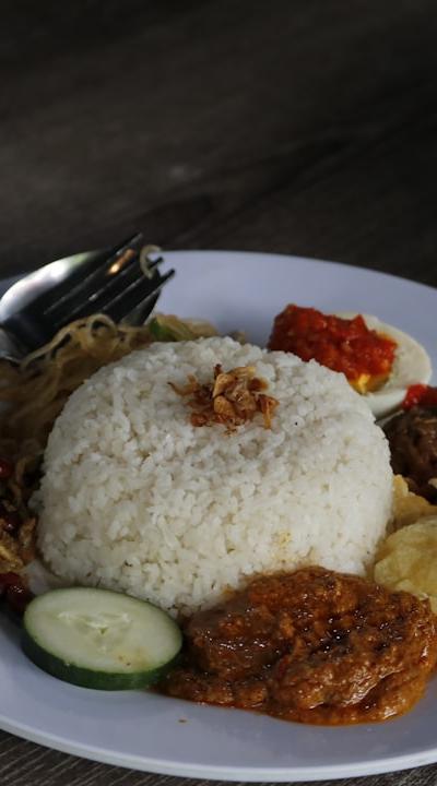 Squid Sambal with Coconut Rice
