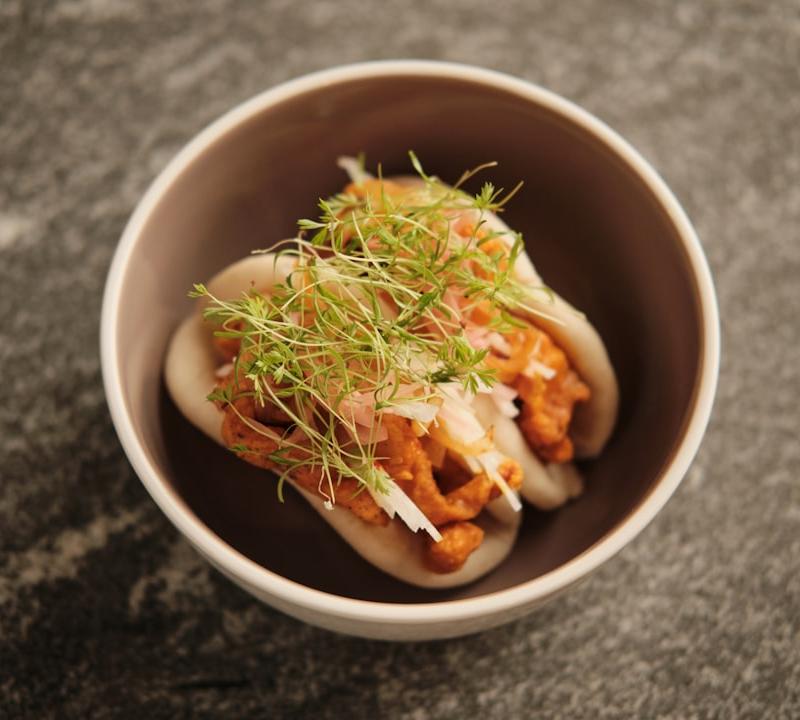 Steamed Bao with Egg and Char Siu