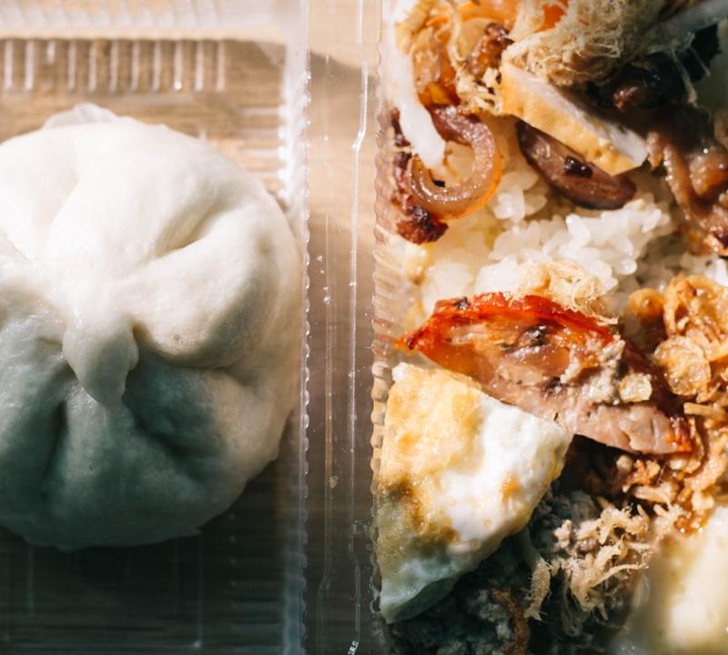 Steamed Breakfast Bao with Egg & Pork