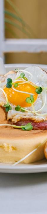 Steamed Breakfast Bao with Eggs & Pork
