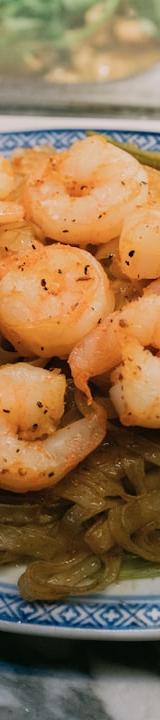 Steamed Garlic Shrimp Noodles