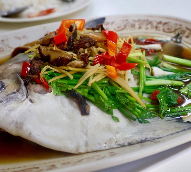 Steamed Grouper with Ginger Scallion